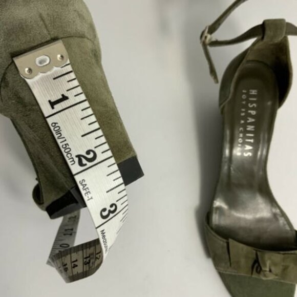 Hispanitas Sandals Women Size 38 US 7.5M Green Ankle Strap Open-toe - Picture 9 of 11